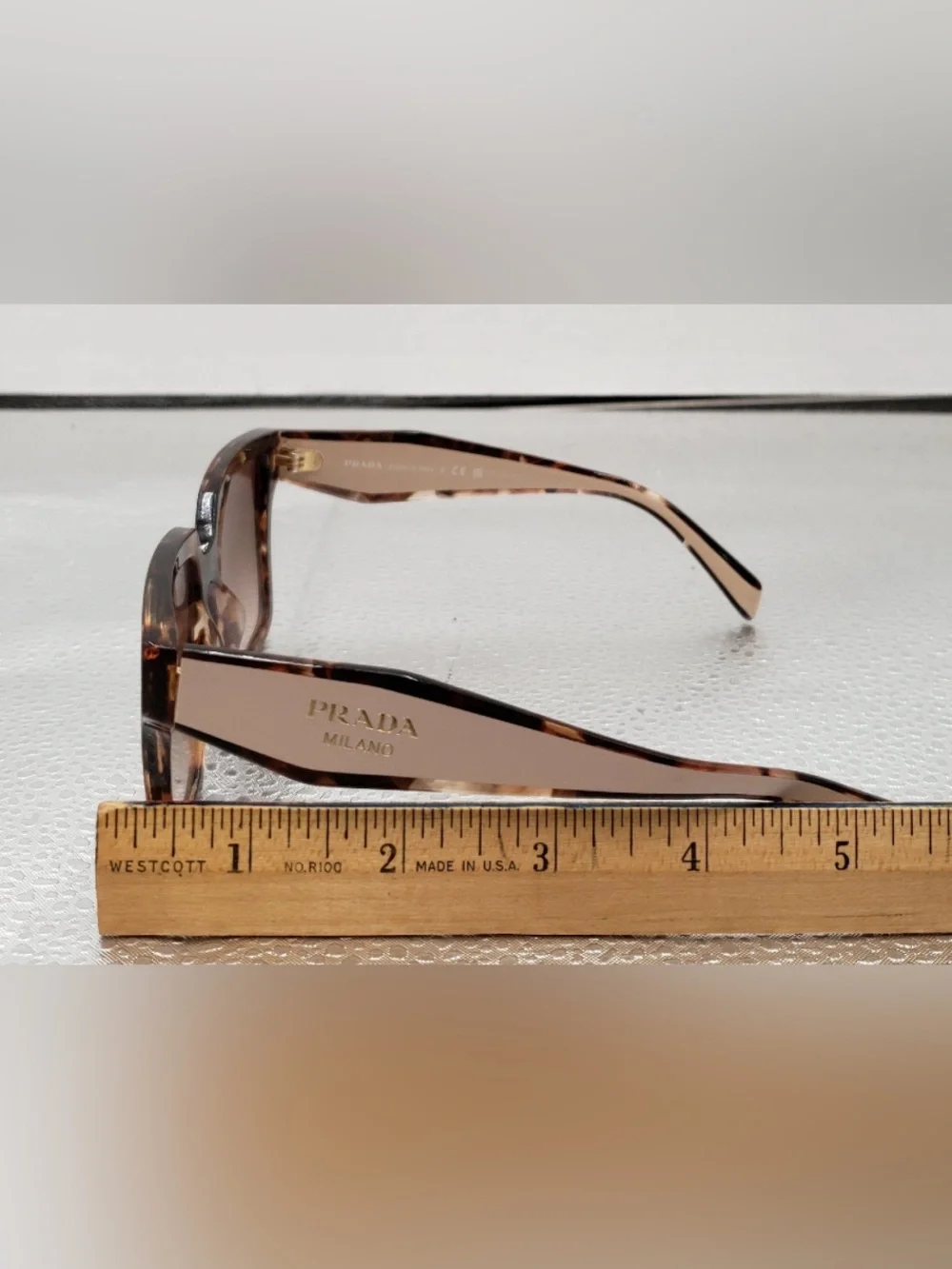 Prada Women's Tortoiseshell Frame Sunglasses with Brown Gradient Lenses